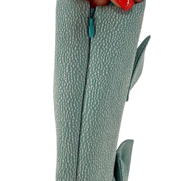 Erin Fetherston Dress Blue Bow Back Mini Sleeveless Retro Cocktail Anthro Size 2 - Picture 6 of 9